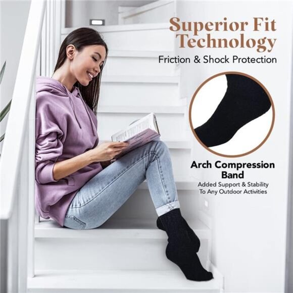 6 Pairs, Men's Merino Wool Thermal Winter Socks - Picture 5 of 6